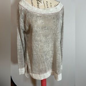 She +Sky Gray , Thin Long Sleeve Blouse